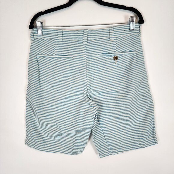 J. Crew Men's Stanton Striped Linen Blend Boat Shorts Preppy Summer Coastal 31 - Picture 3 of 10